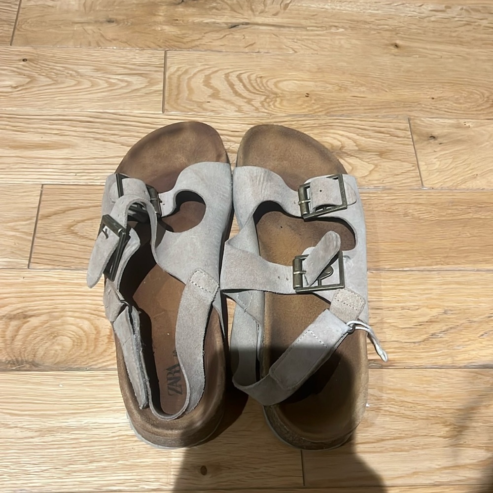 Zara beige sandals with adjustable straps